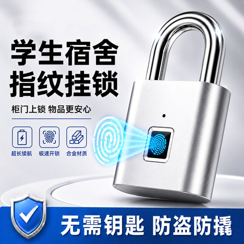 密码锁大学生宿舍柜子门指纹挂锁图片