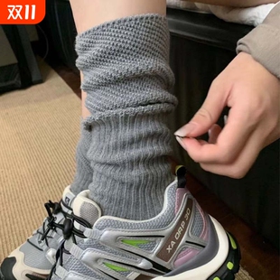 袜套堆堆袜子女2025新款 纯棉秋冬中筒袜百搭无骨长筒长袜 爆款
