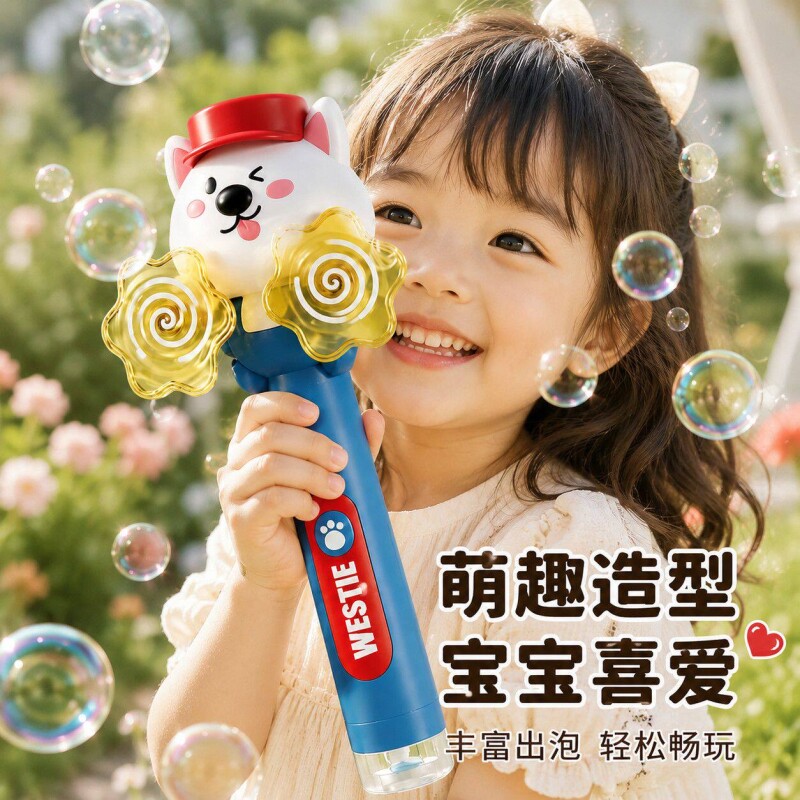 2026新款吹泡泡机儿童手持棒玩具全自动大号电动枪女孩婴幼儿无毒图片