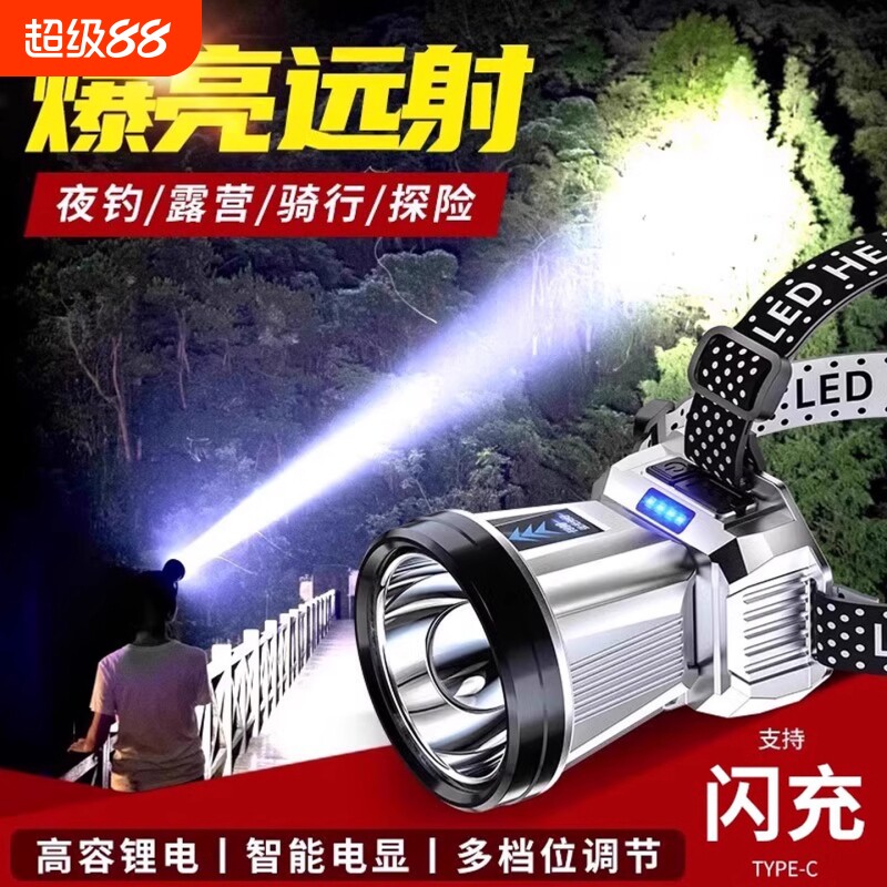 头灯强光远射长续航感应超亮图片