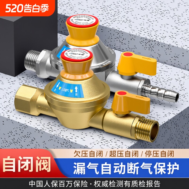 天然气自闭阀家用自动切断关闭热水器漏气超压保护管道燃气安全阀