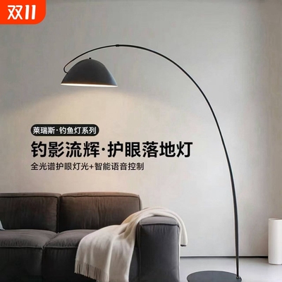 意式极简落地灯氛围灯钓鱼灯高级感家用客厅卧室看书护眼LED灯