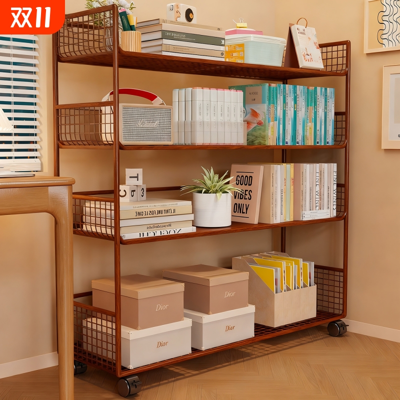 多层桌边书架多层可移动书本收纳