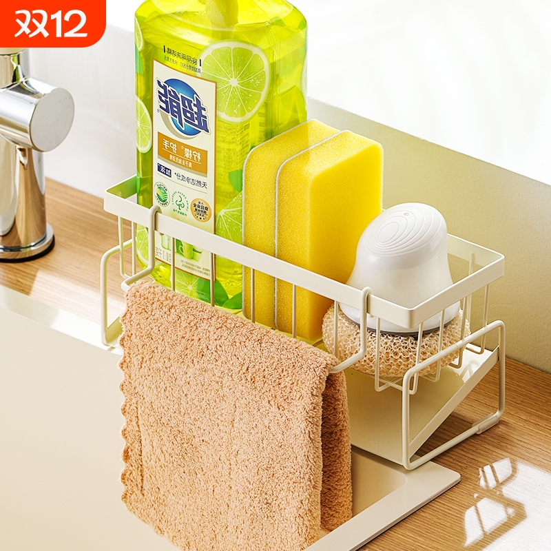 厨房置物架海绵沥水架水龙头洗菜池水槽洗碗用品抹布收纳沥水架子