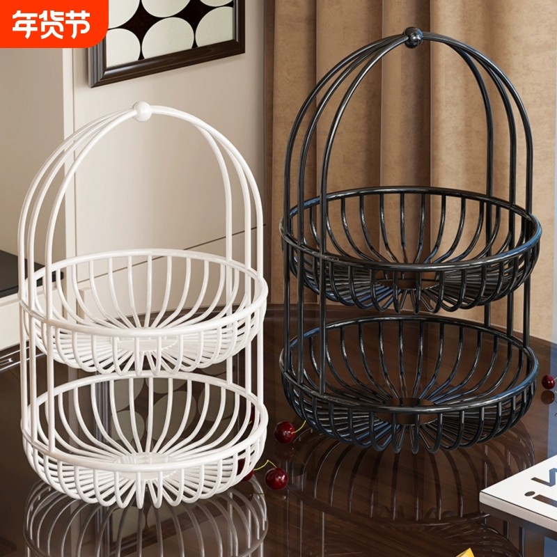 欧式高档多层果盘家用客厅轻奢精致果篓乔迁新居干果零食果篮金色,家居饰品,果盘/果篓,淘宝优惠券,粉丝福利购,淘宝优惠卷