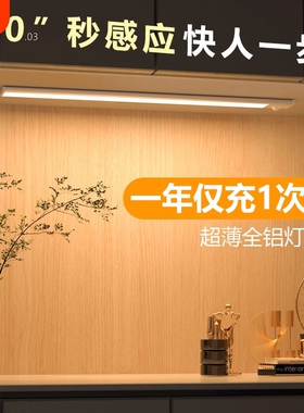 灯带自粘人体感应灯无线磁吸免插电橱柜酒柜衣柜玄关鞋柜led灯条