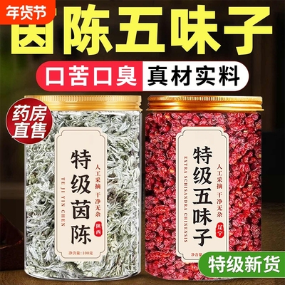 茵陈五味子茶组合茶包中药材正品官方旗舰店泡水干货的功效与作用