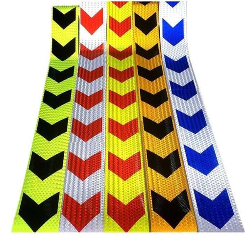 货车反光贴保险杠防撞警示贴条箭头导向反光条挖机车身贴纸反光带