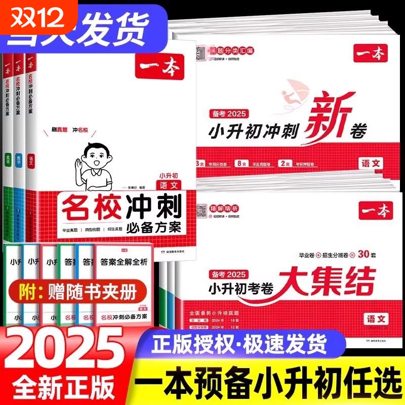2025新版一本名校冲刺必备方案冲刺分类新卷考卷大集结语文数学英语小升初六年级总复习小学毕业升学考试专项训练小学名师考试训练