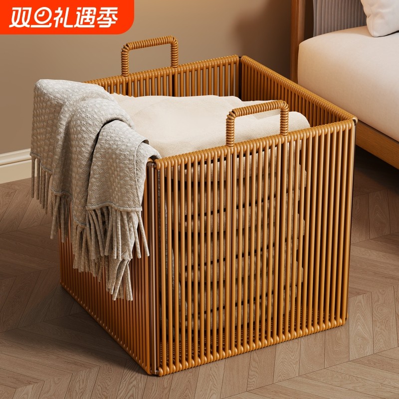 脏衣篓家用仿藤编高颜值轻奢脏衣服收纳筐浴室大容量洗衣篮子衣物