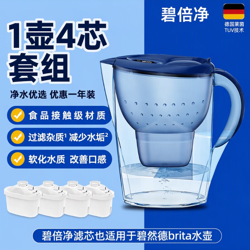 去味去水垢适用碧然德净水壶滤芯图片