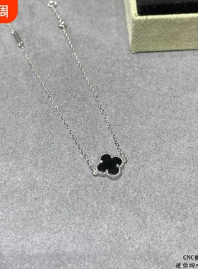 四叶草单花手链925银镀18k女轻奢小众设计感高级感简约手饰送女友