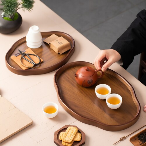 新中式家用竹制托盘收纳盘餐盘