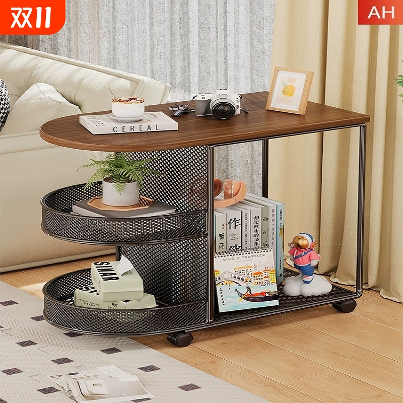 沙发边几可移动边柜客厅迷你茶几小推车轻奢带滑轮小桌子带轮书籍