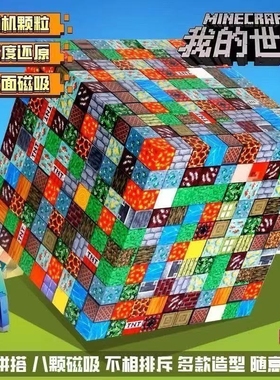 磁铁我的世界磁力方块儿童益智拼装磁吸积木玩具礼物磁性吸力智力