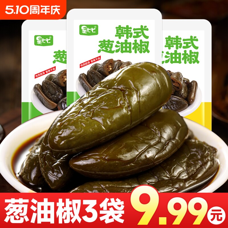 韩式延边朝鲜族泡菜下饭菜葱油辣椒椒酱腌酱菜超辣腌制辣椒昊七七