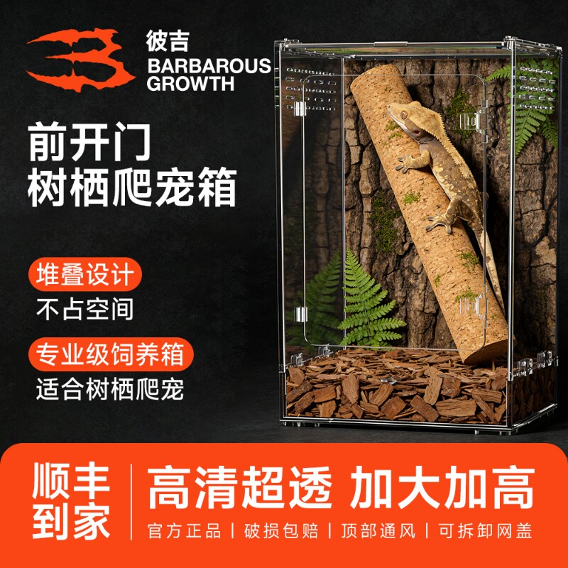 老爷树蛙饲养箱塑料爬宠缸蜘蛛甲虫蜥蜴寄居蟹睫角守宫树栖爬虫盒