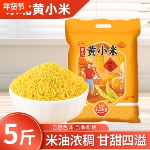 东北黄小米农家自产新米粟米粗粮五谷杂粮小黄米粥粮食优质真空