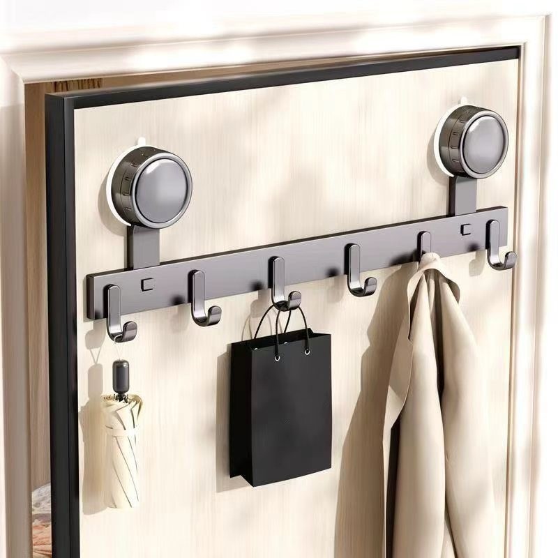 吸盘门后挂钩强力免打孔浴室毛巾置物架钩子入户门收纳架承重粘胶