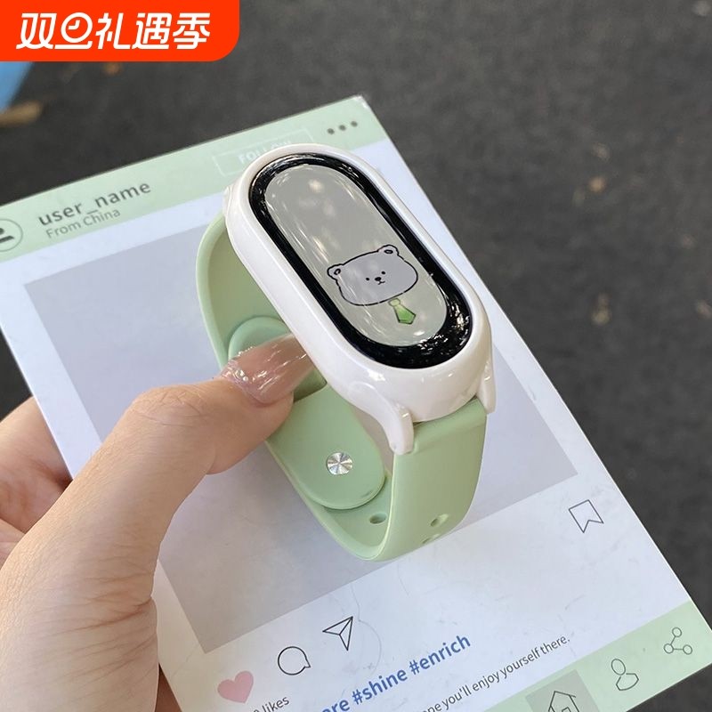 适用小米手环10表带9手表8nfc时尚手腕带简约情侣女生3/4/