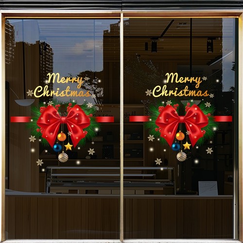 尚府圣诞装饰贴纸静电免胶