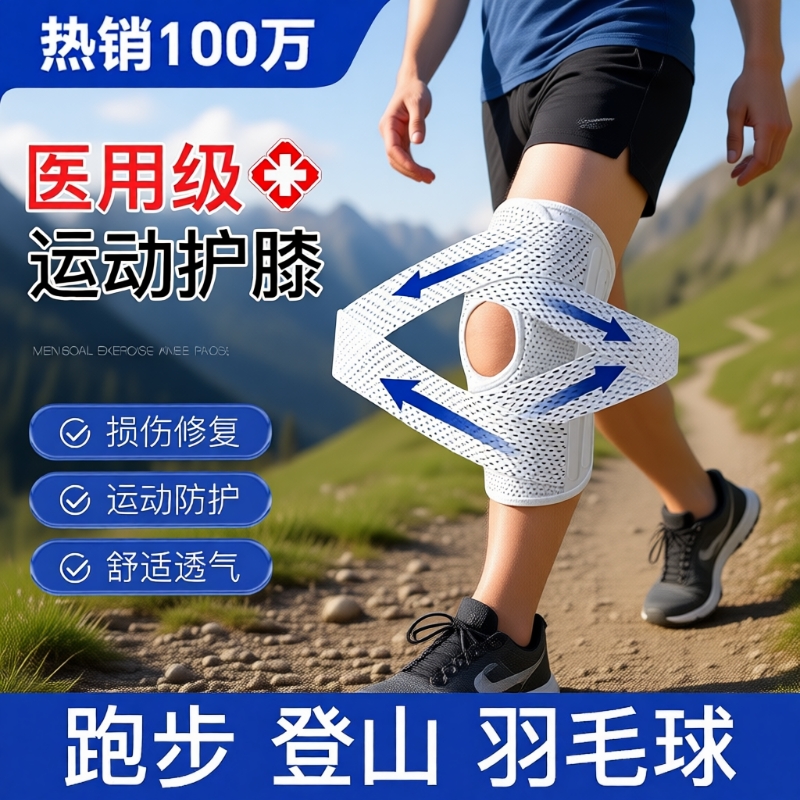 医用半月板护膝盖专业运动损伤髌骨带男女关节登山跳绳跑步羽毛球