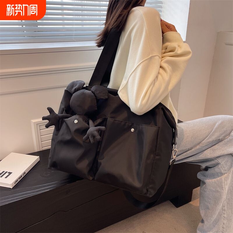 旅行包女便携旅游外出手提单肩行李包大容量出差收纳包运动健身包