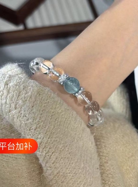 女天然白水晶高级小众轻奢手链