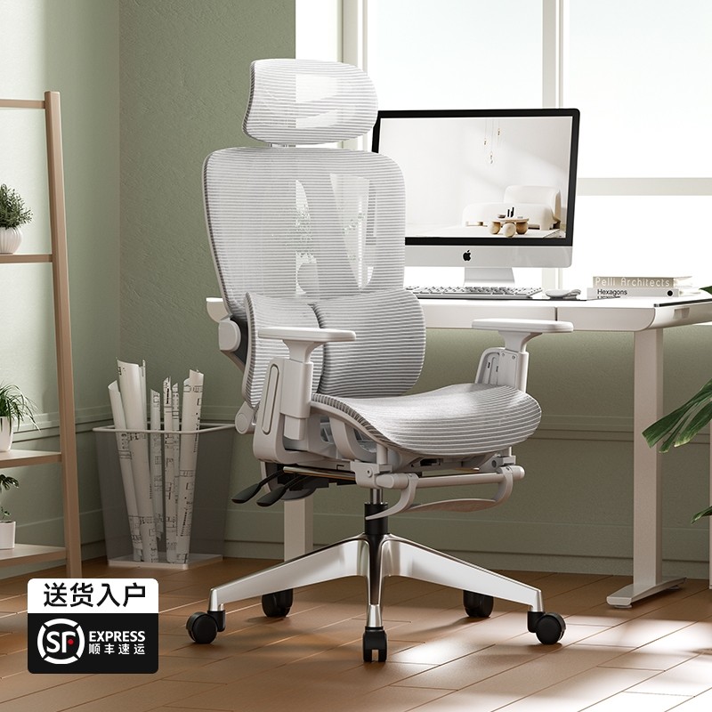 人体工学椅子护腰电脑椅家用舒适久坐电竞办公室座椅镂空升降扶手