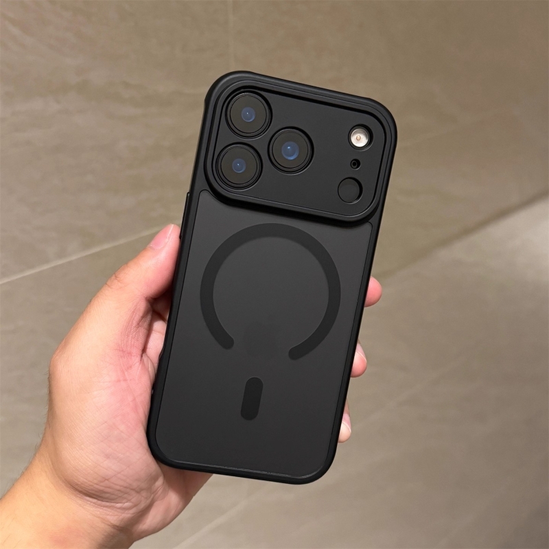 适用iphone17promax手机壳磨砂苹果16pro磁吸壳15防摔14PM镜头全包13新款12pro肤感11magsafe保护套Air软
