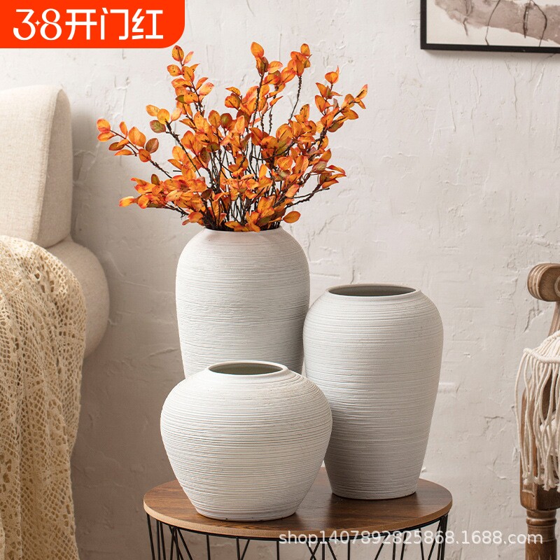 景德镇极简创意日式干花水培花瓶摆件组合套装电视柜客厅玄关卧室