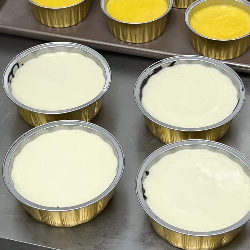 双皮奶盒子铝箔蛋糕盒锡纸布丁杯甜品包装盒烘焙模具锡纸碗230mL图片