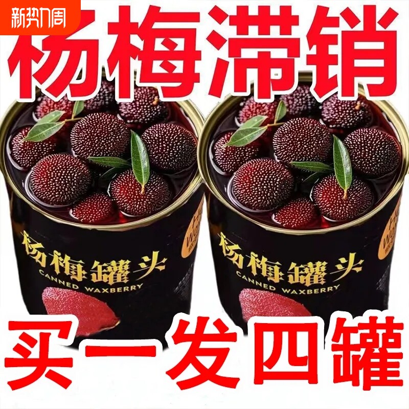 糖水杨梅罐头新鲜鲜果即食水果罐头果肉零食大罐商用蛋糕烘焙原料