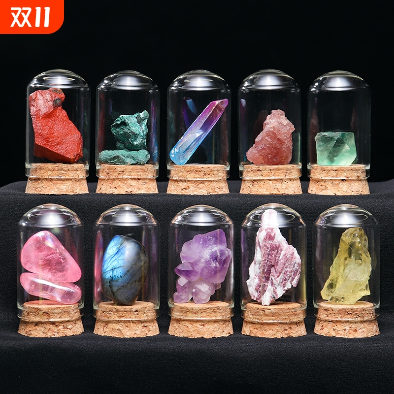 天然水晶岩石矿石矿物晶体儿童礼物科普教学矿石标本礼物摆件