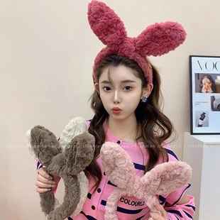 显脸小女款 洗脸高颅顶头箍 迪士尼兔耳朵发箍女高级感洋气毛绒时尚