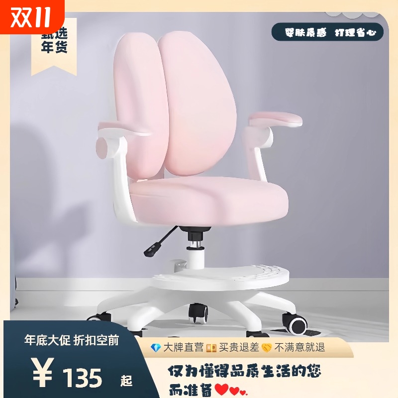 儿童学习椅子可调节升降座椅家用矫正坐姿中小学生写字高度靠背