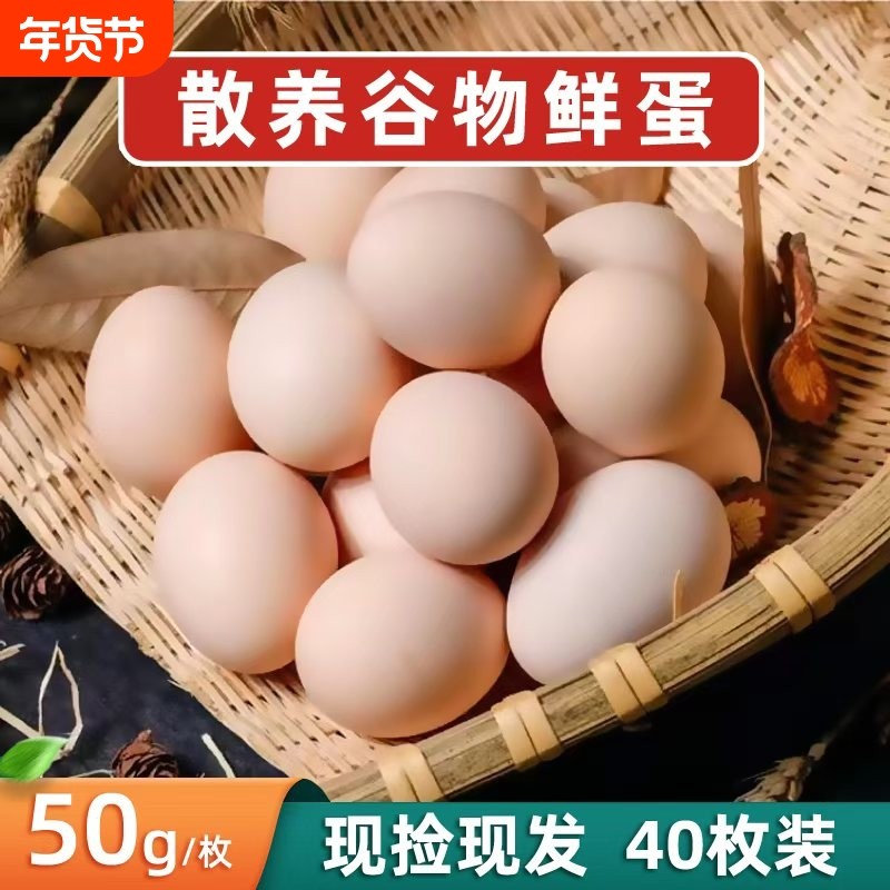 正宗土鸡蛋农家散养新鲜农村自养草鸡蛋±50枚湖北大别山鸡蛋农场