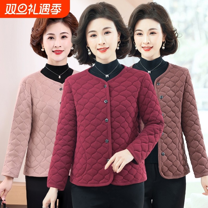 妈妈贴身小棉袄德绒秋冬中老年女内穿轻薄棉衣老太太冬季外套上衣