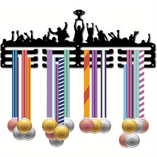 荣誉奖牌架挂钩免打孔金牌壁挂收纳架马拉松体育运动纪念牌展示架