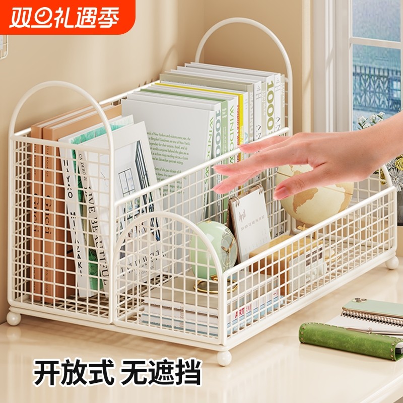 转角书架置物架桌面办公室桌上整理便捷收纳书房拐角小型课本书柜