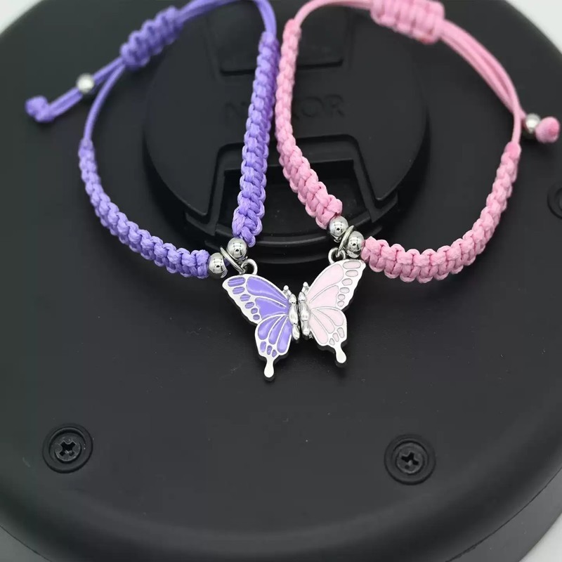 二人闺蜜款好朋友一人一半友谊礼物手链磁吸可爱蝴蝶手工编制手绳,饰品/流行首饰/时尚饰品新,手链,淘宝优惠券,粉丝福利购,淘宝优惠卷