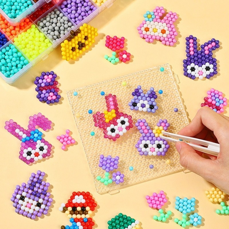 神奇水雾魔法珠拼豆豆材料包女孩子手工diy玩具儿童礼物钻石贴画