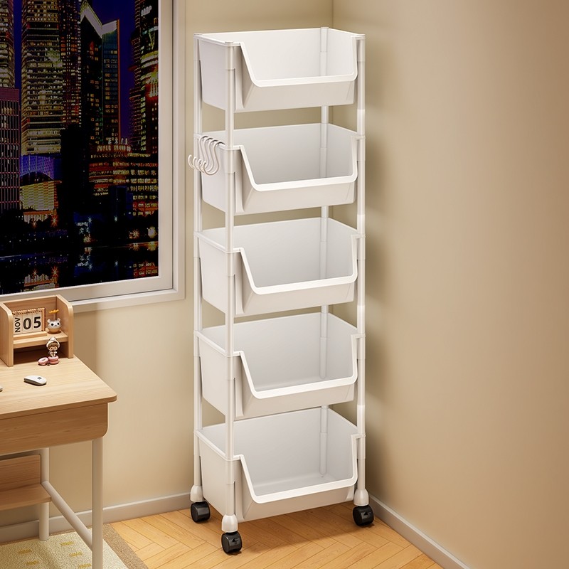 书架置物架落地儿童玩具收纳架子厨房家用储藏柜零食杂物柜客厅