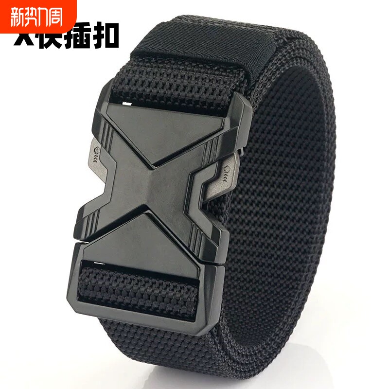 男士战术快拆插扣腰带男尼龙皮带无金属防过敏工装户外帆布腰带潮