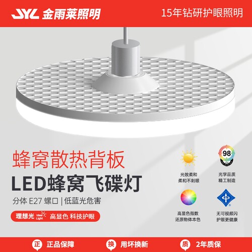 E27螺口LED护眼蜂窝飞碟灯