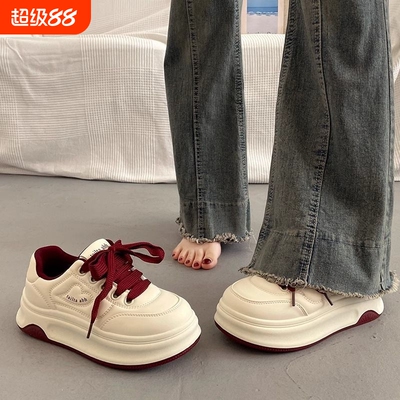 百搭厚底小白鞋2026新款