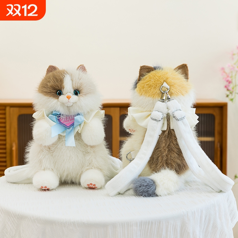 仿真三花猫背包布偶小猫咪玩偶