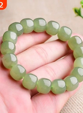 爆款仿和田玉手链珠串晴水老型珠手串男女款圆珠手链