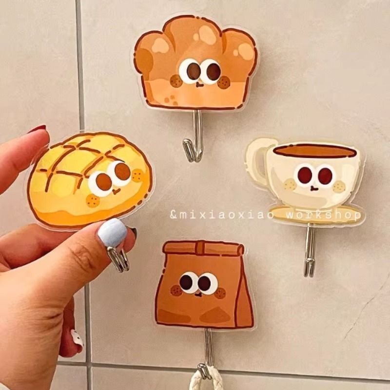 可爱创意挂钩强力承重粘胶橱柜厨房勺子铲子粘钩卫生间免打孔粘贴,收纳整理,挂钩/粘钩,淘宝优惠券,粉丝福利购,淘宝优惠卷