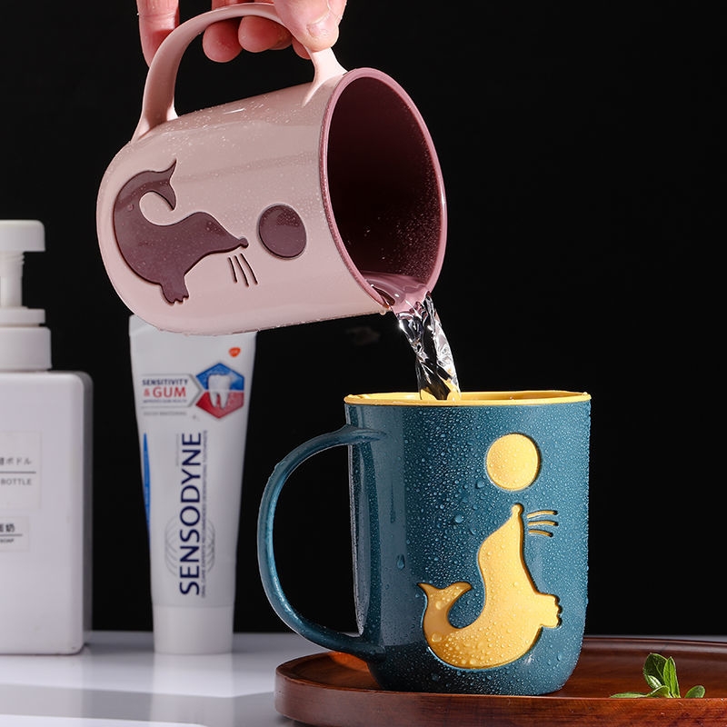 轻奢简约洗漱杯情侣套装漱口杯家用刷牙杯子创意牙缸杯一对牙刷杯